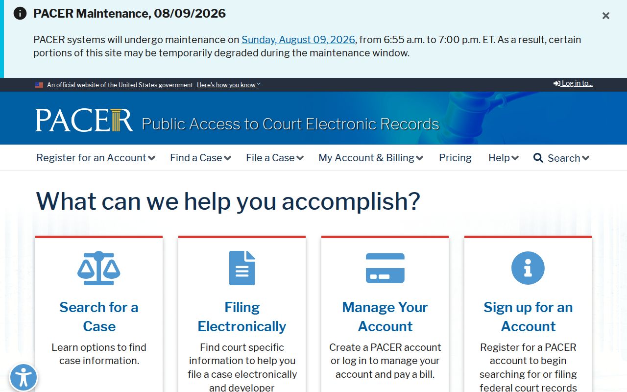 Coke County criminal history federal PACER records search